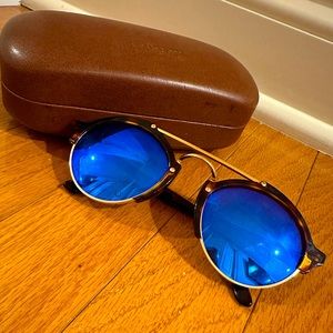 Illesteva Milan sunglasses light tortoise/blue mirror